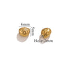 Stainless Steel Baroque Style Round Bead Totem Diy Bracelet Necklace Electroplated Color Preservation Waterproof Accessories
