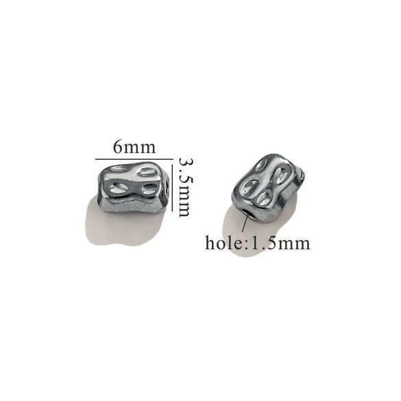Stainless Steel Baroque Style Round Bead Totem Diy Bracelet Necklace Electroplated Color Preservation Waterproof Accessories
