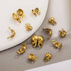 Stainless Steel Bead Buckle Pearl Necklace Gold Plated Electroplated Diy Jewelry