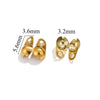 Stainless Steel Bead Buckle Pearl Necklace Gold Plated Electroplated Diy Jewelry