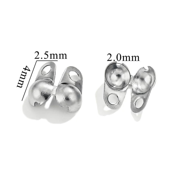 Stainless Steel Bead Buckle Pearl Necklace Gold Plated Electroplated Diy Jewelry