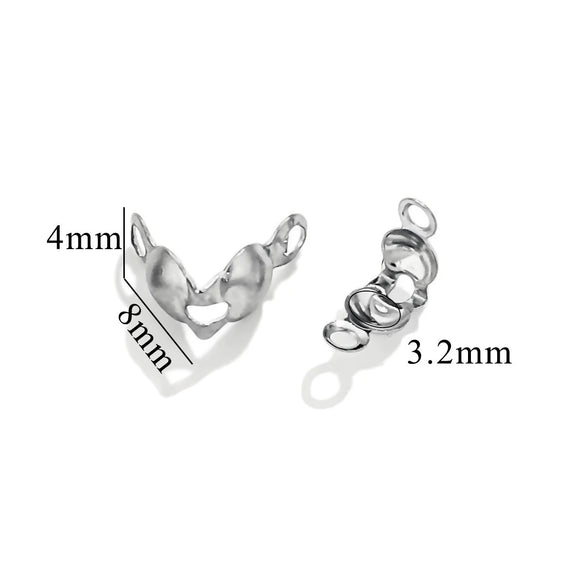 Stainless Steel Bead Buckle Pearl Necklace Gold Plated Electroplated Diy Jewelry