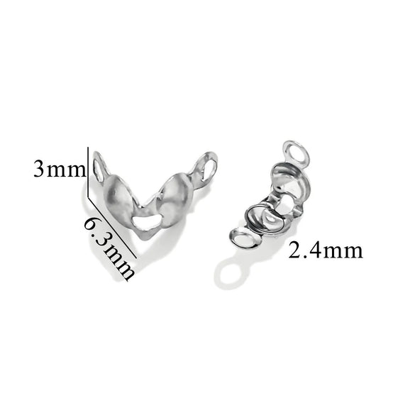 Stainless Steel Bead Buckle Pearl Necklace Gold Plated Electroplated Diy Jewelry