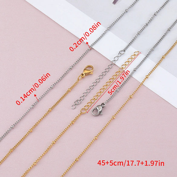 Stainless Steel Bead Chain Clip Ball Chain With Beads Electroplated Diy Jewelry Accessories Wholesale Material