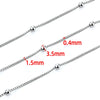 Stainless Steel Bead Chain Jewelry Accessories For Female Light Luxury Fashion With Electrolytic Electroplating