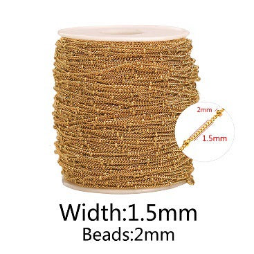 Stainless Steel Bead Chain Jewelry Accessories Handmade With Electrolysis Craft