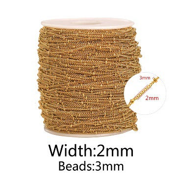 Stainless Steel Bead Chain Jewelry Accessories Handmade With Electrolysis Craft