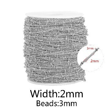 Stainless Steel Bead Chain Jewelry Accessories Handmade With Electrolysis Craft