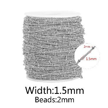 Stainless Steel Bead Chain Jewelry Accessories Handmade With Electrolysis Craft