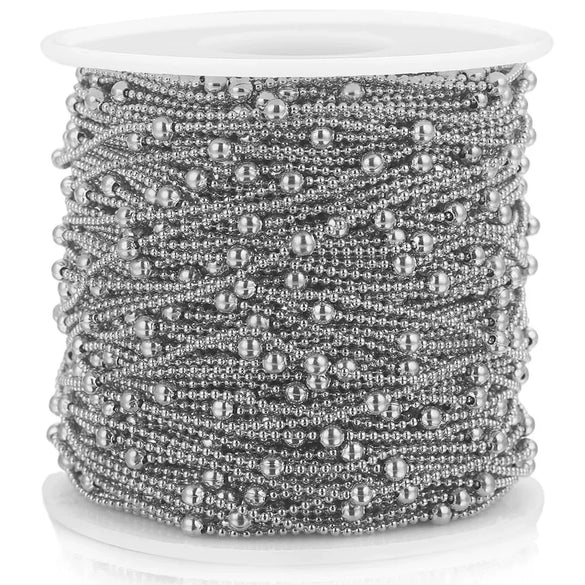 Stainless Steel Bead Chain Jewelry Accessories With Totem Pattern And Electroplating Process For Diy Necklace And Bracelet Making