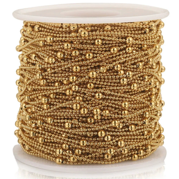 Stainless Steel Bead Chain Jewelry Accessories With Totem Pattern And Electroplating Process For Diy Necklace And Bracelet Making