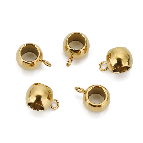 Stainless Steel Bead Earrings Accessories With Vacuum Electroplating And Welding Handmade Diy