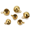 Stainless Steel Bead Earrings Accessories With Vacuum Electroplating And Welding Handmade Diy