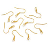 Stainless Steel Bead Spring Ear Hook Earrings Diy Jewelry Accessories With Real Gold Plating