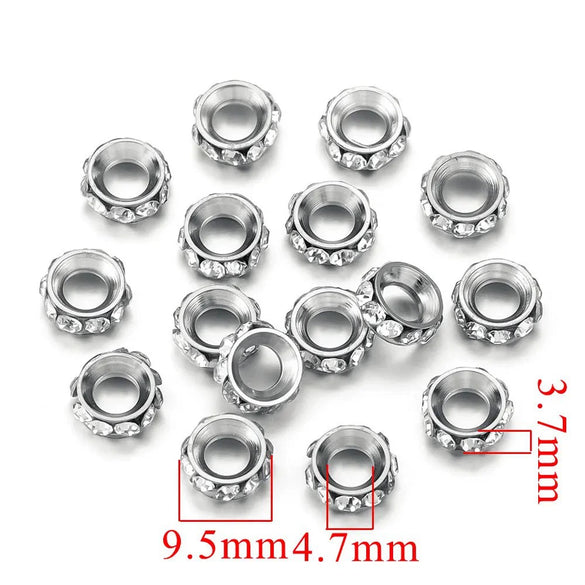 Stainless Steel Beaded And Wheel Diy Jewelry Handmade Accessories Earrings And Bracelet With Electroplating