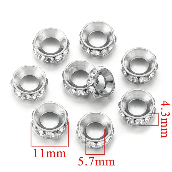Stainless Steel Beaded And Wheel Diy Jewelry Handmade Accessories Earrings And Bracelet With Electroplating