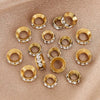 Stainless Steel Beaded And Wheel Diy Jewelry Handmade Accessories Earrings And Bracelet With Electroplating