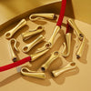 Stainless Steel Beaded Jewelry Accessories With Electroplating Bamboo Hook Pearl And Red Rope Style