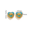 Stainless Steel Beaded Square Double Sided Enamel Drop Oil Eye Spacer Beads For Diy Jewelry Accessories 18K Gold Vacuum Plated With Eight Eyes Pattern