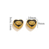 Stainless Steel Beaded Square Double Sided Enamel Drop Oil Eye Spacer Beads For Diy Jewelry Accessories 18K Gold Vacuum Plated With Eight Eyes Pattern