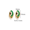 Stainless Steel Beaded Square Double Sided Enamel Drop Oil Eye Spacer Beads For Diy Jewelry Accessories 18K Gold Vacuum Plated With Eight Eyes Pattern