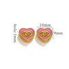 Stainless Steel Beaded Square Double Sided Enamel Drop Oil Eye Spacer Beads For Diy Jewelry Accessories 18K Gold Vacuum Plated With Eight Eyes Pattern
