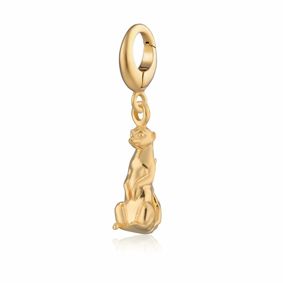 Stainless Steel Bear Pendant Electroplated 18K Gold Diy Pendant
