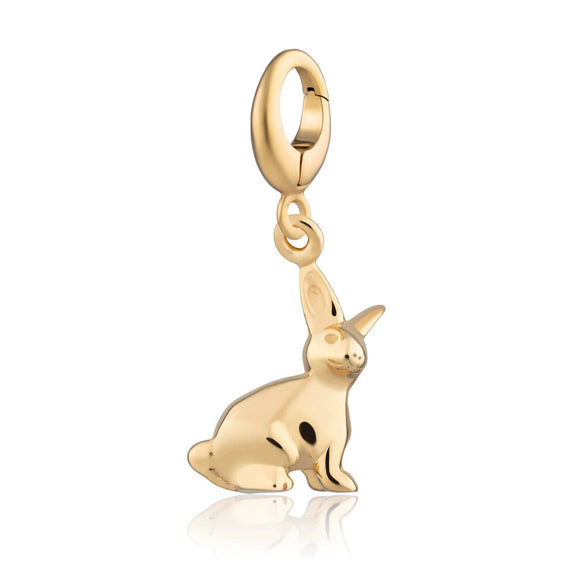 Stainless Steel Bear Pendant Electroplated 18K Gold Diy Pendant
