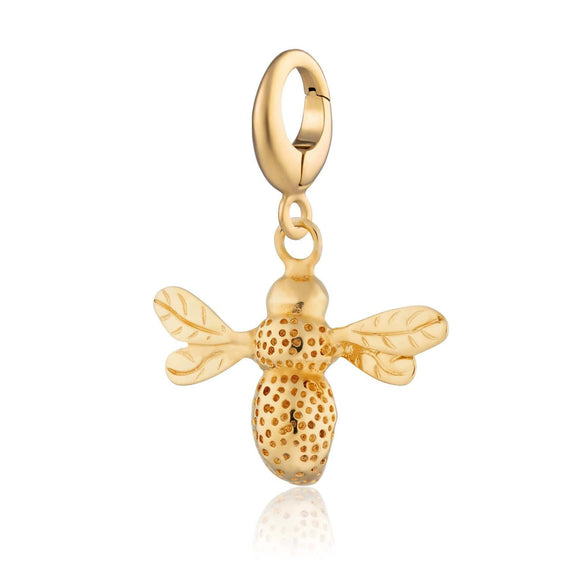 Stainless Steel Bear Pendant Electroplated 18K Gold Diy Pendant