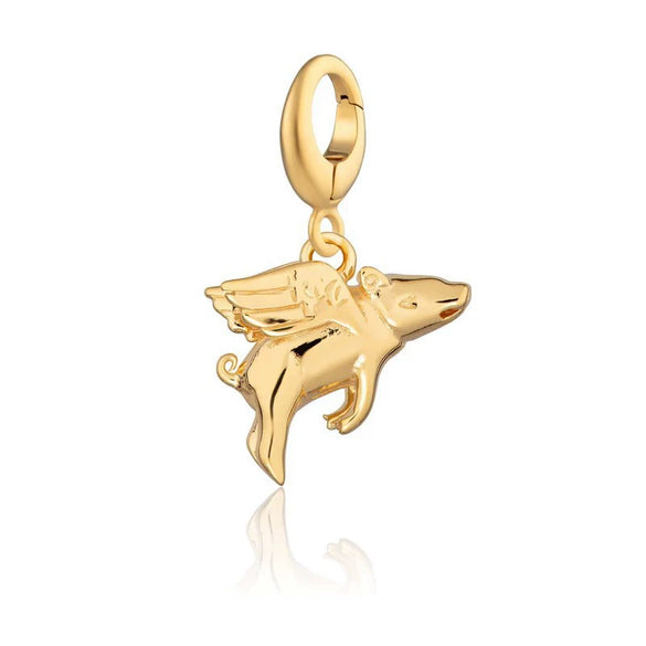 Stainless Steel Bear Pendant Electroplated 18K Gold Diy Pendant