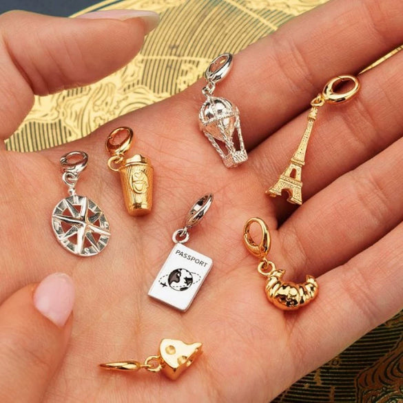 Stainless Steel Bear Pendant Electroplated 18K Gold Diy Pendant