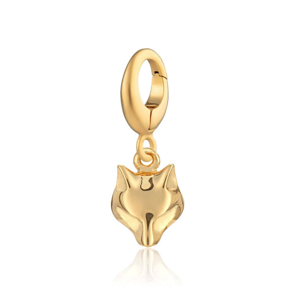 Stainless Steel Bear Pendant Electroplated 18K Gold Diy Pendant