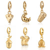 Stainless Steel Bear Pendant Electroplated 18K Gold Diy Pendant