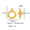 Stainless Steel Bee Pattern Electroplated Buckle Jewelry Accessories
