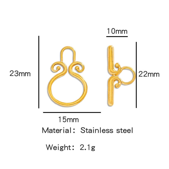Stainless Steel Bee Pattern Electroplated Buckle Jewelry Accessories