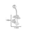 Stainless Steel Belly Button Ring Love Bow Snake Shape Electroplated Women's Jewelry