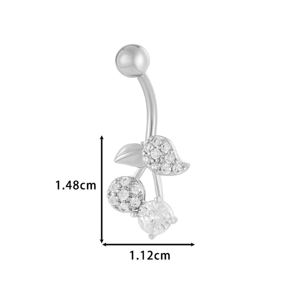 Stainless Steel Belly Button Ring Love Bow Snake Shape Electroplated Women's Jewelry