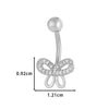 Stainless Steel Belly Button Ring Love Bow Snake Shape Electroplated Women's Jewelry