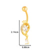 Stainless Steel Belly Button Ring Love Bow Snake Shape Electroplated Women's Jewelry