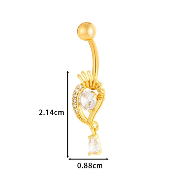 Stainless Steel Belly Button Ring Love Bow Snake Shape Electroplated Women's Jewelry