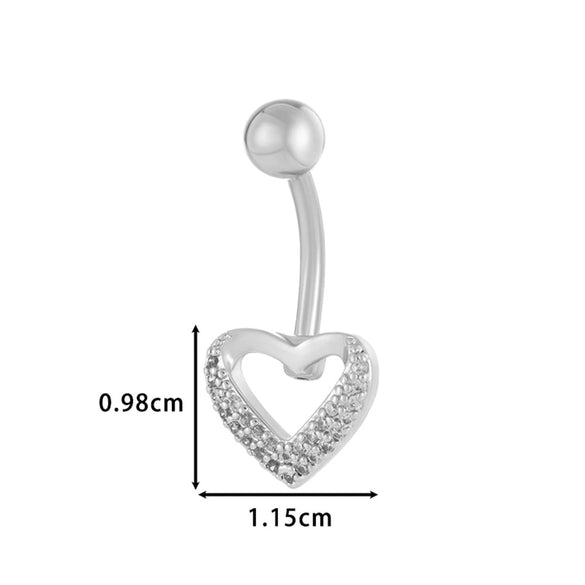 Stainless Steel Belly Button Ring Love Bow Snake Shape Electroplated Women's Jewelry