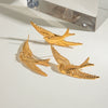 Stainless Steel Bird Pattern Electroplated Jewelry Earrings Hairpin