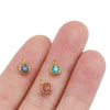 Stainless Steel Birthday Stone Pendant Jewelry Accessories With Electroplating
