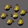 Stainless Steel Birthday Stone Pendant Jewelry Accessories With Electroplating