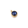 Stainless Steel Birthstone Pendant Vacuum Plated Jewelry Accessories