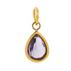 Stainless Steel Birthstone Zircon Necklace Pendant With Vacuum Electroplated 18K Gold