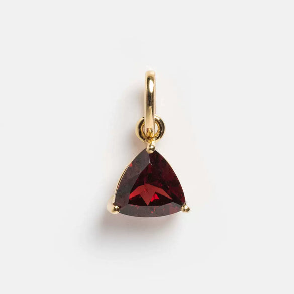 Stainless Steel Birthstone Zircon Necklace Pendant With Vacuum Electroplated 18K Gold