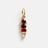 Stainless Steel Birthstone Zircon Necklace Pendant With Vacuum Electroplated 18K Gold