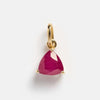 Stainless Steel Birthstone Zircon Necklace Pendant With Vacuum Electroplated 18K Gold