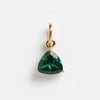 Stainless Steel Birthstone Zircon Necklace Pendant With Vacuum Electroplated 18K Gold